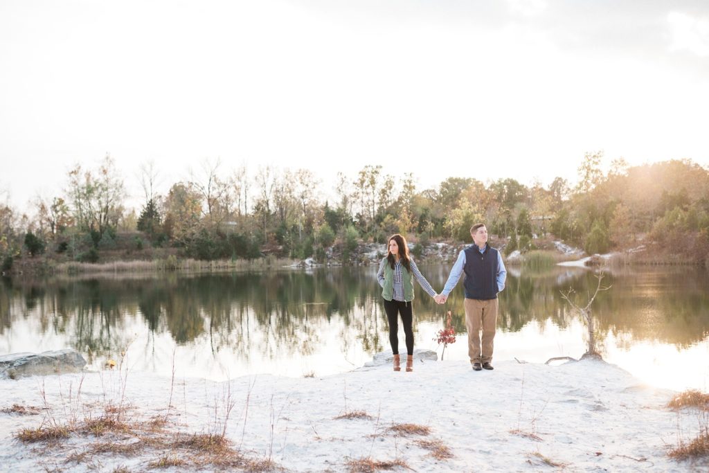 An engagement session with couple at the gorgeous Klondike Park in Missouri