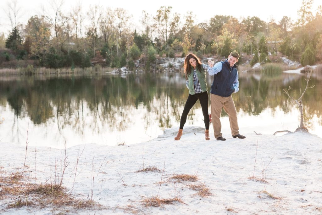 An engagement session with couple at the gorgeous Klondike Park in Missouri