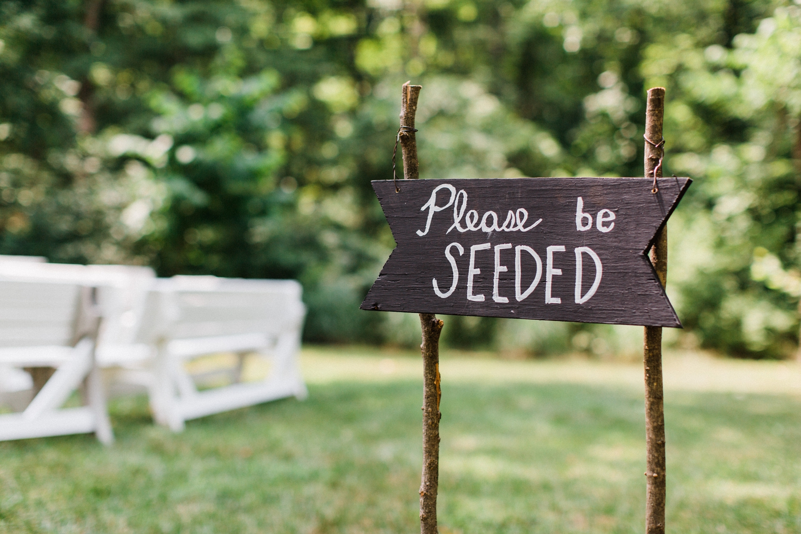 Please be seeded seated wedding sign; wedding signage; wedding puns